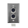 XLR 2 x Female Locking Wall Plate Kit - Stainless Steel FN-WPK-XLR-2FL