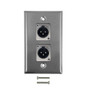 XLR 2 x Male Wall Plate Kit - Stainless Steel ( Fleet Network )