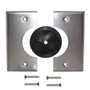Cable Pass-through Wall Plate, Double Gang - Stainless Steel - Split (FN-WP-PT2B-SS)