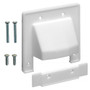 Cable Pass-through Wall Plate, Removable Bottom, Double Gang - White ( Fleet Network )