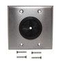 Cable Pass-through Wall Plate, Double Gang - Stainless Steel (FN-WP-PT2-SS)