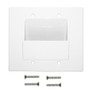Cable Pass-through Wall Plate, Double Gang - White ( Fleet Network )