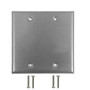 Double Gang Stainless Steel Wall Plate - Solid ( Fleet Network )