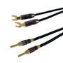 125ft Premium Phantom Cables Banana Clip to Spade Lug Speaker Cable 14AWG FT4 FN-SP-B2S2C-125