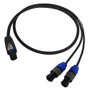 10ft Premium Phantom Cables 4-Pole SpeakON to 2x 2-Pole SpeakON Speaker Cable 12AWG FT4 ( Fleet Network )
