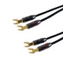 3ft Premium Phantom Cables Spade Lug Speaker Cable 14AWG FT4 ( Fleet Network )