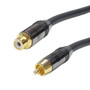 100ft Premium Phantom Cables Hi-Flex Double Shielded RG59 Composite RCA Cable Male to Female ( Fleet Network )