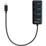 StarTechcom 4-Port USB C Hub - 4x USB-A Ports with Individual OnOff Switches - Portable USB-C to USB 30 Hub - Bus-Powered USB Hub - HB30C4AIB