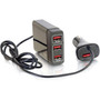 C2G 4-Port USB Car Charger 58A Output - 12 V DC 24 V DC Input - 5 V DC580 A Output 21067