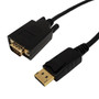 15ft DisplayPort Male to VGA Male Cable 28AWG CL3FT4 - Black FN-DP-VGA-15