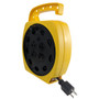 25ft Extension Cord Reel with 4 Outlets - 16AWG SJT - Yellow (FN-PX-400B-25YL)