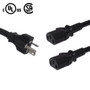 3ft 6-20P to 2x IEC C13 Power Splitter Cable - 14AWG SJT (FN-PW-240C-03)