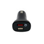 USB A Female to DC, 1x SMART IQ (5V/2.4A), 1x QC3.0 (5V/3A) Car Charger Adapter - Black (FN-CH-USB-DCSQ-BK)