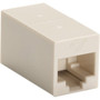 Black Box CAT5e Unshielded Straight-Pin Coupler - Beige - 1 x RJ-45 Female Network - 1 x RJ-45 Female Network - Beige - TAA Compliant (Fleet Network)