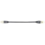 Black Box SpaceGAIN CAT6 Reduced-Length Patch Cable, Gray - 6" Category 6 Network Cable for Network Device, Switch, Patch Panel - End: (Fleet Network)