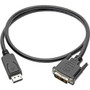 Tripp Lite P581-003 DisplayPort/DVI-D Video Cable - 3 ft DisplayPort/DVI-D for Projector, Ultrabook, Monitor, Notebook, Video Device, (P581-003)
