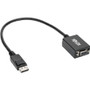 Tripp Lite DisplayPort to VGA Active Adapter - M/F, 1920 x 1200 (1080p), Black, 1 ft. - 1 ft DisplayPort/VGA Video Cable for Video TV (Fleet Network)