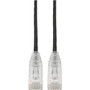 Tripp Lite Cat6 UTP Patch Cable (RJ45) - M/M, Gigabit, Snagless, Molded, Slim, Black, 3 ft. - 3 ft Category 6 Network Cable for Modem, (Fleet Network)