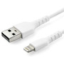 StarTech.com 1m 3.3 ft USB to Lightning Cable - Apple MFi Certified - Kevlar aramid fiber shelters the heavy duty Lightning cable from (Fleet Network)