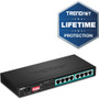 TRENDnet 8-Port Gigabit Long Range Poe+ Switch; TPE-LG80;65W Poe Budget; Ethernet/Network Switch; Long-Range Poe+ Extends Range Up to (Fleet Network)