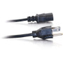 C2G 03130 6ft Universal Power Cord - 18 AWG Heavy Duty - NEMA 5-15P to IEC 60320 C13 - Black