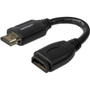 StarTech.com 6in High Speed HDMI Port Saver Cable with 4K 60Hz - Short HDMI 2.0 Male to Female Adapter Cable - Port Extender - 6" HDMI (HD2MF6INL)