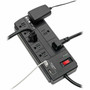 Tripp Lite Surge Protector Power Strip 8-Outlet 2 USB Charging Ports 8ft Cord - 8 x NEMA 5-15R 2 x USB - 1875 VA - 1200 J - 120 V AC TLP88USBB