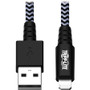 Tripp Lite Heavy-Duty USB Sync/Charge Cable with Lightning Connector, 10 ft. (3 m) - 10 ft Lightning/USB Data Transfer Cable for iPod, (Fleet Network)