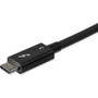 StarTechcom 08m27ft Thunderbolt 3 to Thunderbolt 3 Cable - 40Gbps - Certified TB3 - USB C Compatible - Active - 100W PD - 3 to 3 - TBLT34MM80CM
