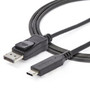 StarTechcom 6 ft 18 m - USB C to DisplayPort 14 Cable - 8K - HBR3 - Thunderbolt 3 Compatible - USB C Adapter and Cable in One - CDP2DP146B
