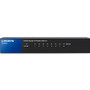 Linksys SE3008 8-Port Gigabit Ethernet Switch - 8 Ports - 2 Layer Supported - Twisted Pair - Wall Mountable, Desktop - 1 Year Limited (Fleet Network)