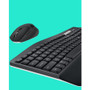 Logitech 920-008220 MK850 Performance Wireless Keyboard and Mouse Combo - French Layout - Bluetooth/RF - USB