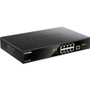 D-Link 10-Port Gigabit Rackmount PoE Switch - 8 Ports - 2 Layer Supported - Modular - Twisted Pair, Optical Fiber - 1U High - Desktop, (Fleet Network)