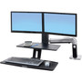 Ergotron 2439226 WorkFit-A Dual Monitor Stand - Up to 24 Screen Support - 1134 kg Load Capacity - Flat Panel Display Type Supported 24-392-026