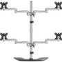 StarTech.com Quad Monitor Stand - Desktop VESA 4 Monitor Arm up to 32" Screens - Ergonomic Articulating Pole Mount - Adjustable - - 4 (ARMQUADSS)