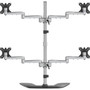 StarTechcom Quad Monitor Stand - Desktop VESA 4 Monitor Arm up to 32 Screens - Ergonomic Articulating Pole Mount - Adjustable - - 4 ARMQUADSS