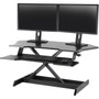 Ergotron WorkFit Corner Standing Desk Converter - Up to 30 Screen Support - 1588 kg Load Capacity - Desktop Tabletop - Black 33-468-921