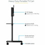 StarTechcom Mobile TV Cart Portable Rolling TV Stand 37-70 inch VESA Display Mount 154lb70kg Shelf  Storage RotateTilt - TV MBLTVSTNDEC