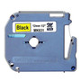 Brother P-touch Nonlaminated M Series Tape Cartridge - 12 Width x 26 15 ft Length - Direct Thermal - Black Yellow - 1 Each MK631
