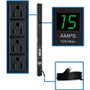 Tripp Lite Metered PDUMV15-24 8-Outlets PDU - NEMA 5-15P - 8 x NEMA 5-15R - 120 V AC - 1.52 kW - 0U - Vertical - Wall-mountable, (Fleet Network)