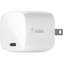 Belkin BOOSTuarrCHARGE 30W USB-C GaN Wall Charger  USB-C To Lightning Cable - White WCH001DQ1MWH-B5