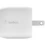 Belkin BOOSTuarrCHARGE 30W USB-C GaN Wall Charger  USB-C To Lightning Cable - White WCH001DQ1MWH-B5