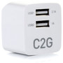 C2G 2-Port USB Wall Charger - AC to USB Adapter 5V 21A Output - 120 V AC 230 V AC Input - 5 V DC210 A Output 22322