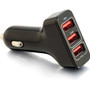 C2G Smart 3-Port USB Car Charger, 4.8A Output - 12 V DC, 24 V DC Input - 5 V DC/4.80 A Output (21071)