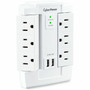 CyberPower Professional CSP600WSURC2 6 Outlets Surge SuppressorProtector - 6 x NEMA 5-15R 2 x USB - 1200 J - 120 V AC Input - 120 V CSP600WSURC2