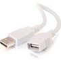 C2G USB Extension Cable - Type A Male - Type A Female - 2m - White (Fleet Network)