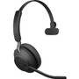 Jabra Evolve2 65 Headset - Mono - USB Type C - Wireless - Bluetooth - 98.4 ft - 20 Hz - 20 kHz - Over-the-head - Monaural - - Black (Fleet Network)