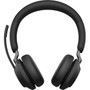 Jabra Evolve2 65 Headset With Charging Stand - Stereo - USB Type A - Wireless - Bluetooth - Over-the-head - Binaural - Supra-aural - 26599-989-989