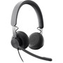 Logitech Zone Headset - Stereo - USB Type C - Wired - 32 Ohm - 20 Hz - 16 kHz - Over-the-head - Binaural - Circumaural - 62 ft Cable 981-000871
