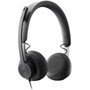 Logitech Zone Headset - Stereo - USB Type C - Wired - 32 Ohm - 20 Hz - 16 kHz - Over-the-head - Binaural - Circumaural - 62 ft Cable 981-000871